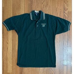 Vintage Notre Dame Fighting Irish Vantage Green Men's Polo Shirt Size Medium